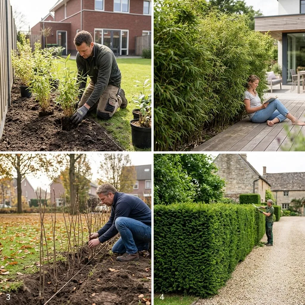bamboe kosten hagen vergelijken met traditionele haagplanten