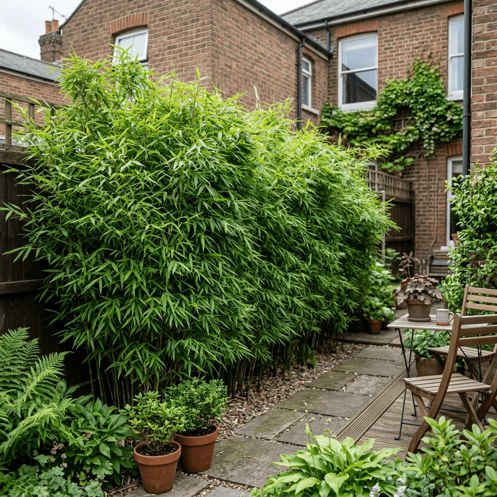 Fargesia bamboe als privacyscherm in kleine stadstuinen