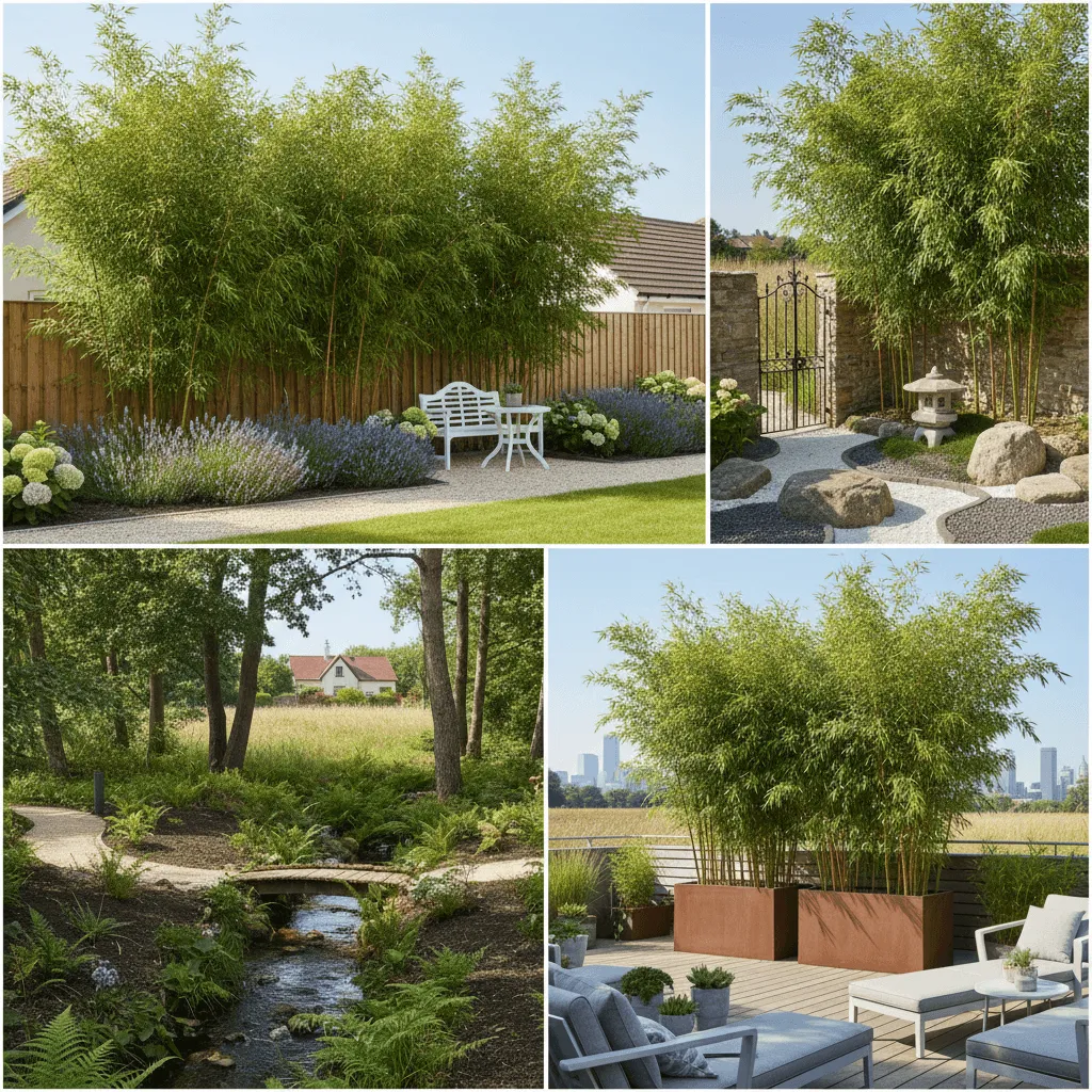 Fargesia Robusta Campbell als dichte privacyhaag zonnige tuin