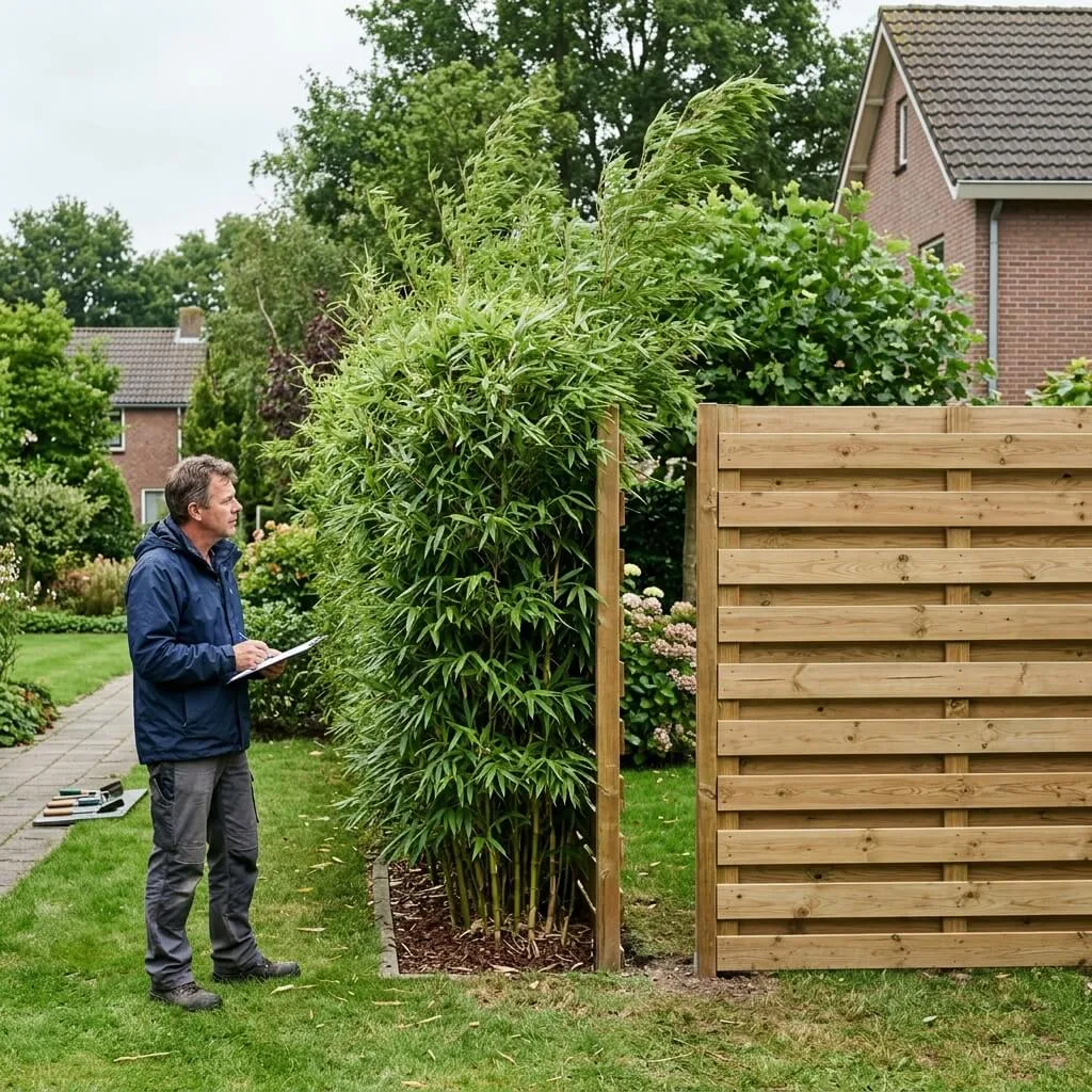 vergelijking bamboe haag houten schutting tuin privacy kosten
