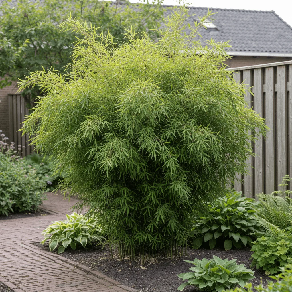 vergelijking niet-woekerende Fargesia polvorm versus woekerende bamboe uitlopers